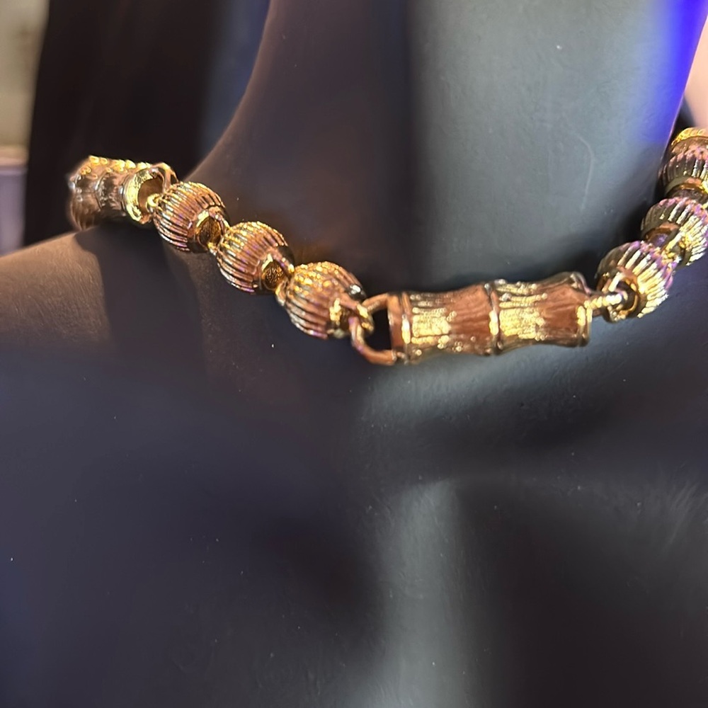 Gold Bamboo Necklace